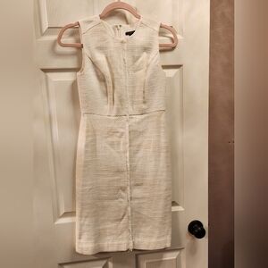 PETITE Ann Taylor Dress! Size 00P!  Fringe Detail. White Party Ready!